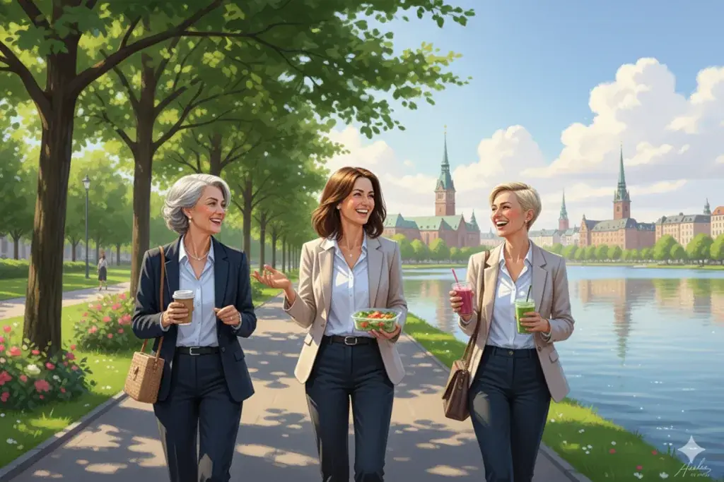 Team beim gemeinsamen Lunch-Walk
